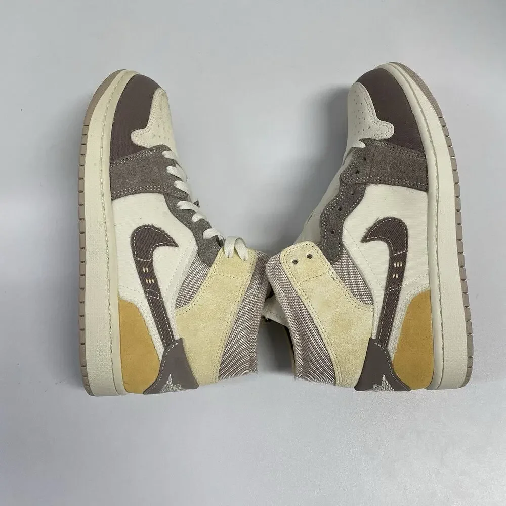 Air Jordan 1 Mid SE Craft Inside Out Taupe Haze DM9652 102 Size 8 Brown White